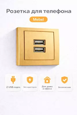   РОЗЕТКА ДЛЯ ТЕЛЕФОНА (2 ПОРТА)