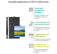 O‘lchami 500x1000 mm (0 5 x 1 metr) bo‘lgan P3.91 yorug‘lik diodli kabinet