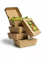 Bir marta ishlatiladigan idishlar. Kraft tushlik qutilari