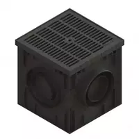  Решетка водоприемная PolyMax Basic РВ-28.28-ПП пластиковая черная - 