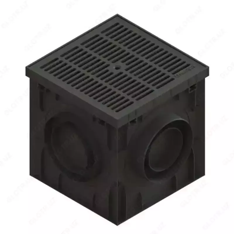  Решетка водоприемная PolyMax Basic РВ-28.28-ПП пластиковая черная - 