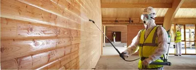 Обработка огнезащитным составом деревянных конструкций