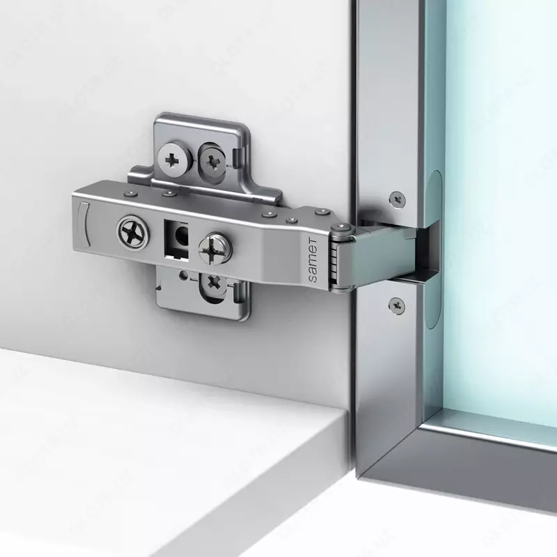 Петля для узкого алюминиевого профиля с доводчиком SAMET