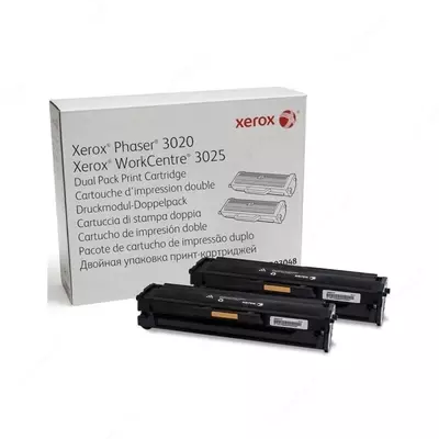 Xerox PH3020/WC3025 Qora kartrij (ikki olchamli) 2x1500 sahifa (106R03048-rasm)
