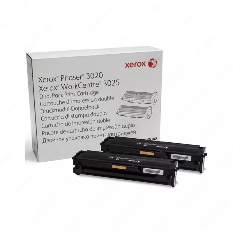Картридж (двойная упаковка) Xerox PH3020/WC3025 Black 2х1500 стр. (Арт. - 106R03048)