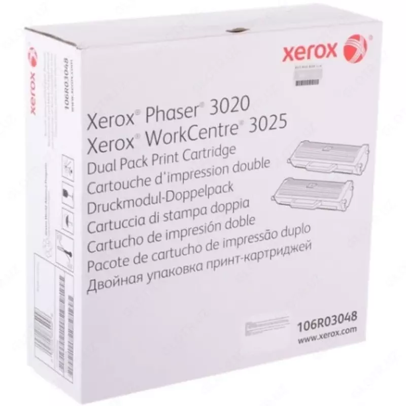   Картридж (двойная упаковка) Xerox PH3020/WC3025 Black 2х1500 стр. (Арт. - 106R03048)