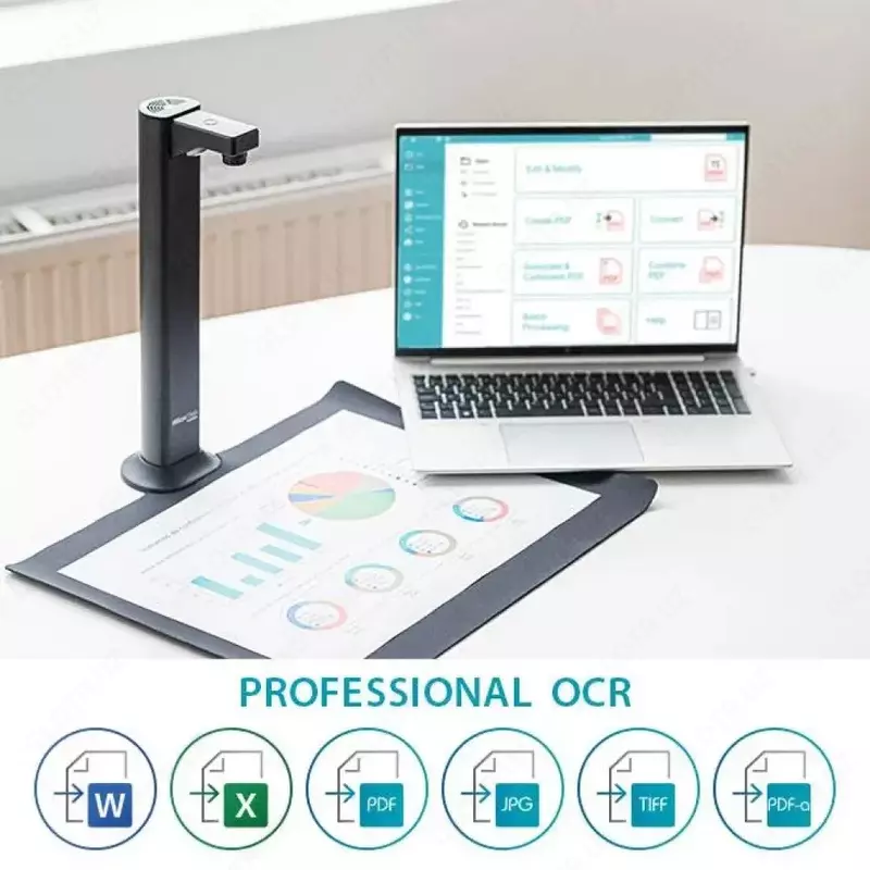 Настольный сканер-камера А3 IRIScan Desk 7 Pro (21 Мп, OCR, Сшивка книг, запись видео)