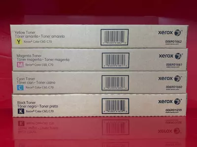 Xerox Color C60, C70 Original Rangli va Qora Toner Kartrijlar To'plami (006R01659, 006R01660, 006R01661,