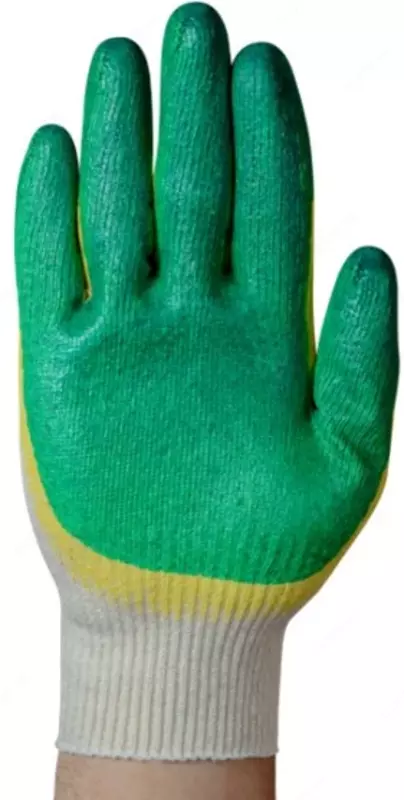 Рабочие перчатки с двухслойным латексным покрытием