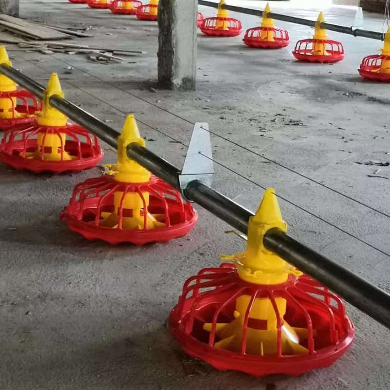   Broyler tovuqlari uchun toliq avtomatik oziqlantiruvchi va ichimlik idishlari  fermalar uchun parrandalarni oziqlantirish liniyasi uchun yangi uskunalar