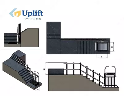 Наклонная безбарьерная подъёмная платформа - 
