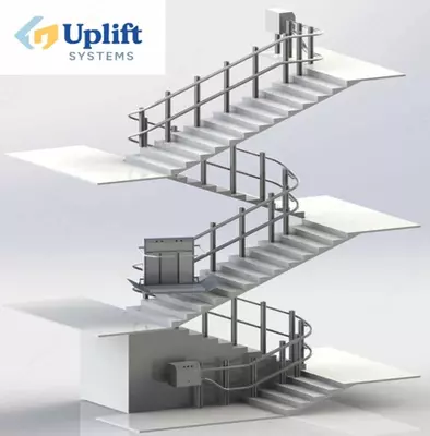   Наклонная безбарьерная подъёмная платформа