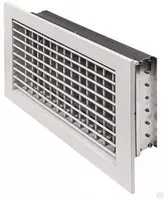   Регулируемая двухрядная решетка с клапаном расхода воздуха РАД-Р