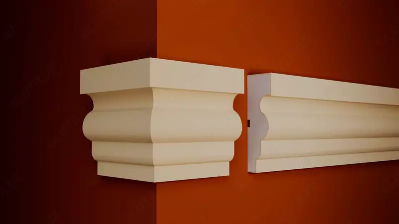 Dekorativ karniz 25.5 x 7.5 sm