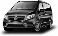   Qora Mercedes-Benz V-class Vito avtomobilida 10 soatgacha ijara asosida shahar boylab mehmonlarni tashish xizmati