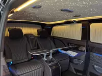  Qora Mercedes-Benz V-class Vito avtomobilida 10 soatgacha ijara asosida shahar boylab mehmonlarni tashish xizmati IDEAL AUTO ENGINERING