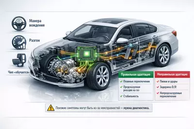   Адаптация автоматической коробки передач