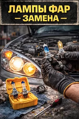 Замена ламп фар