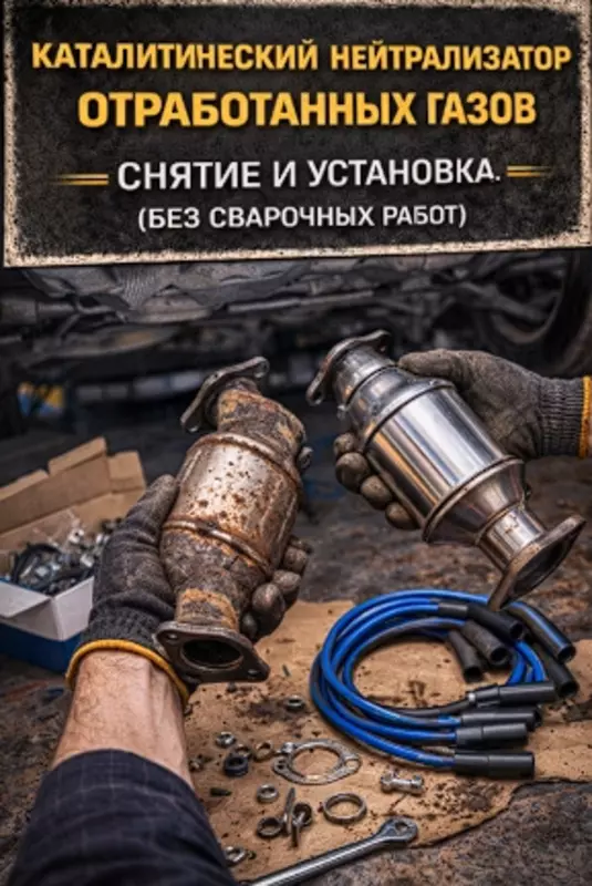Каталический нейтрализатор отработанных газов — снятие и установка (без сварочных работ)