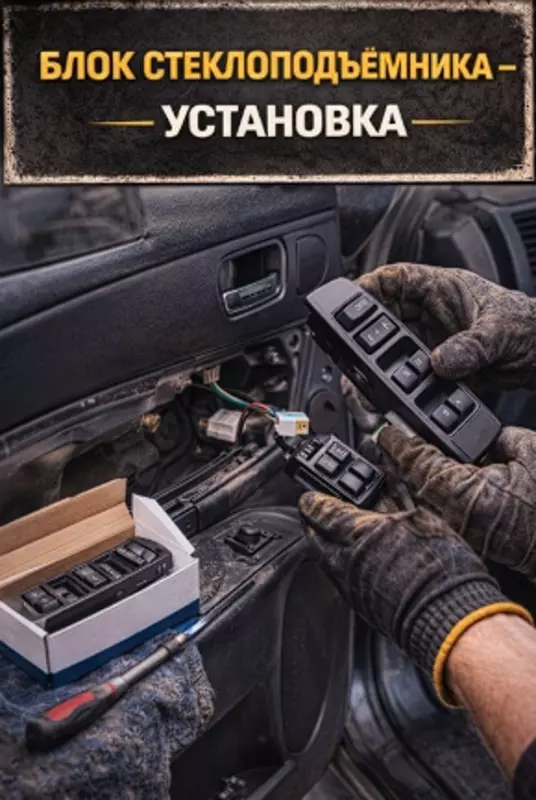 Блок стеклоподъёмника — установка