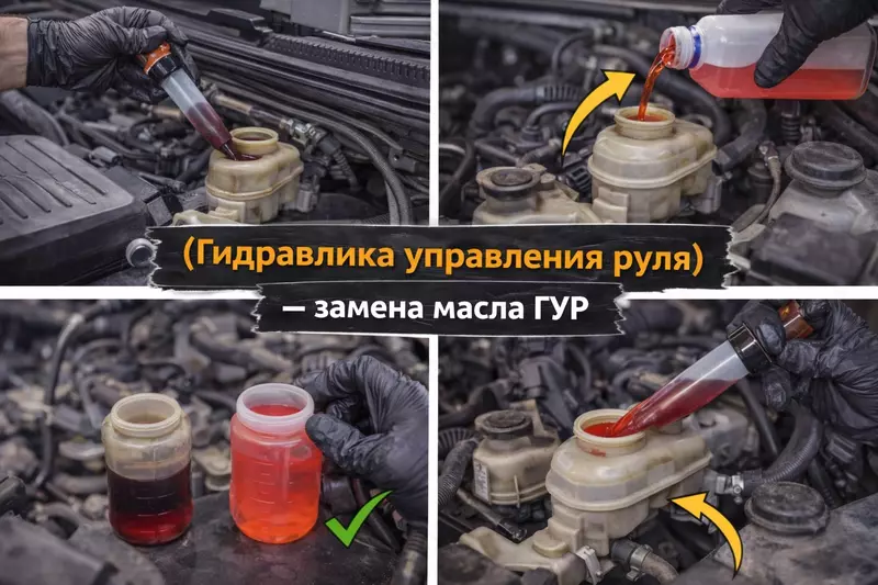 Гидравлика управления руля — замена масла ГУР