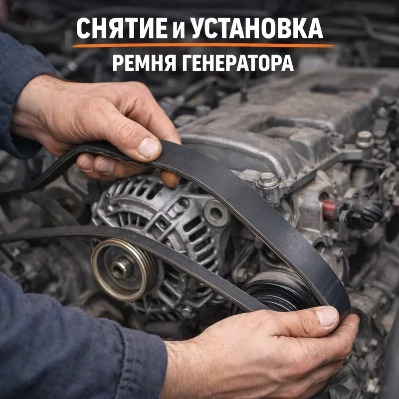 Ремень генератора — снятие и установка