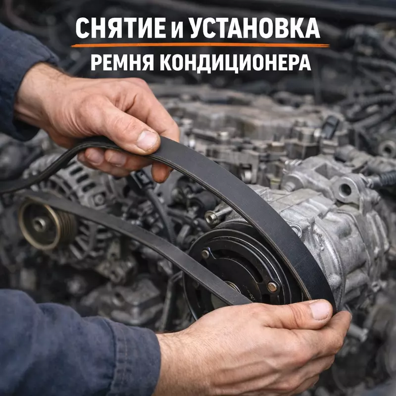 Ремень кондиционера — снятие и установка