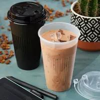 Qovurg‘ali  qovurg‘asiz qora va xira stakanlar + qopqoq