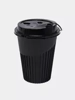  Qovurg‘ali  qovurg‘asiz qora va xira stakanlar + qopqoq - 