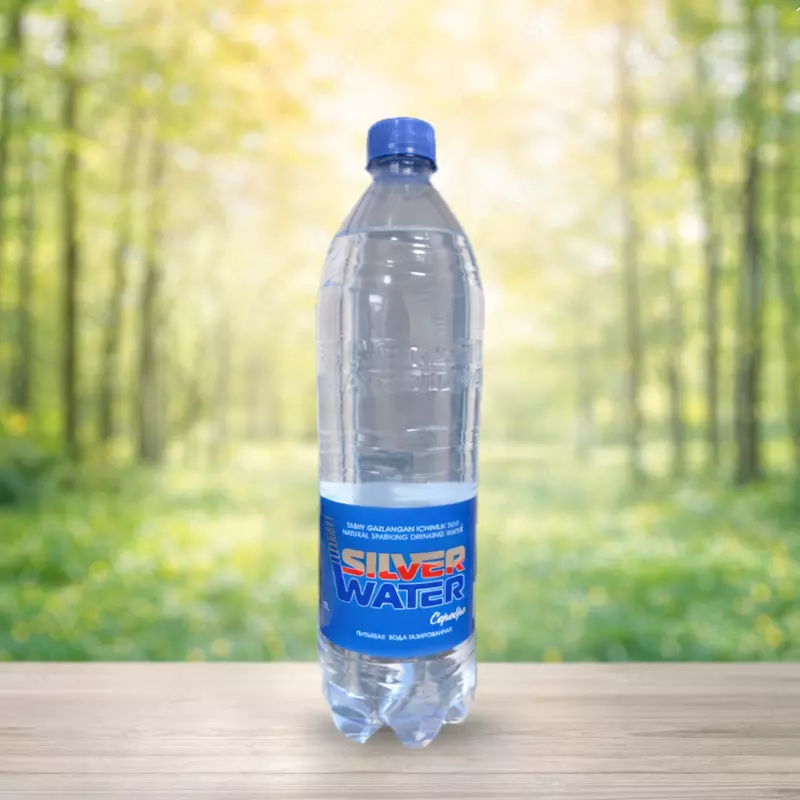  SilverWater 1 л (газированная) Натуральная газированная питьевая вода «Natural Sparking Drinking Water». - 