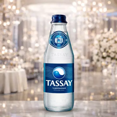 Минеральная вода TASSAY Premium  газированная  стеклянной бутылке  0.25 л