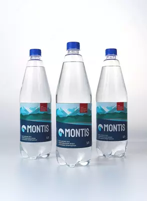 Вода столовая питьевая Montis 1 л. с газом