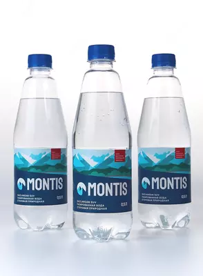 Вода столовая питьевая Montis 0 5 л. с газом