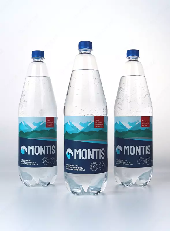 Вода столовая питьевая Montis 1 5 л. с газом