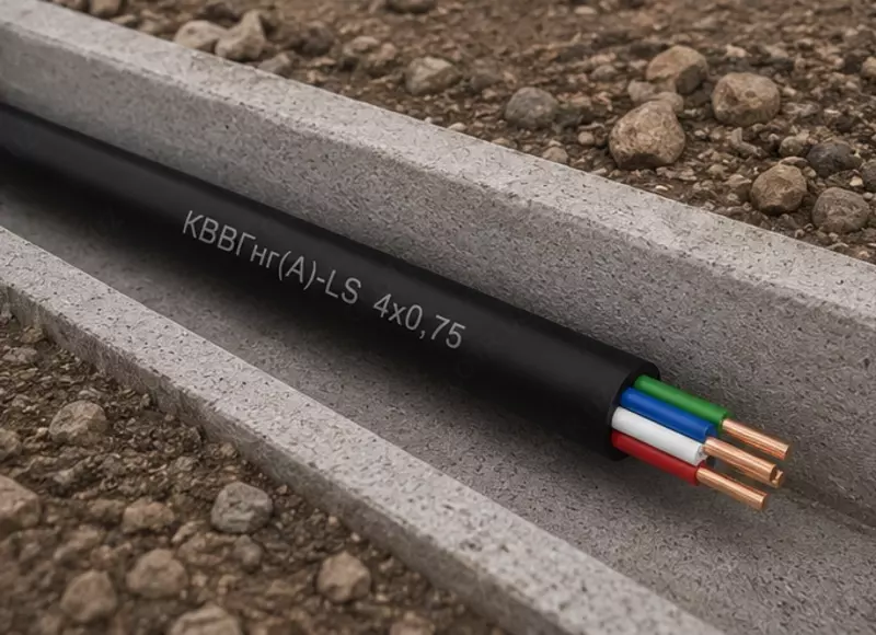   Кабель КВВГнг(А)-LS 4х0 75