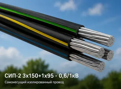 Кабель СИП-2 3х150+1х95 - 0 6/1кВ