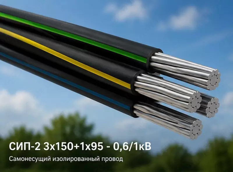 Кабель СИП-2 3х150+1х95 - 0 6/1кВ