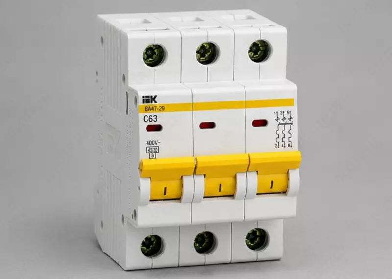 IEK VA47-29 avtomatik o‘chirgichi 3P 63A 4 5kA