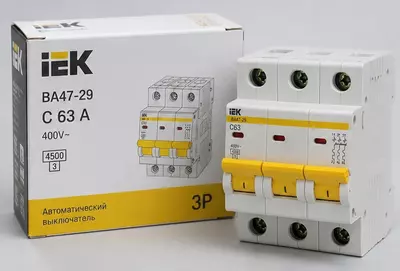  Авт. выкл. ВА 47-29 3Р 63А 4 5кА IEK Только в розницу