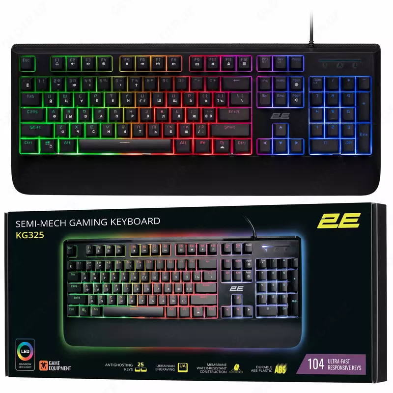  Клавиатура мембранная 2E GAMING KG325 104key - 