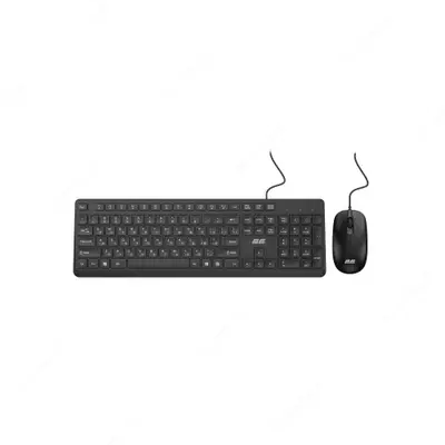 Проводной набор клавиатуры и мыши 2Е MK405 USB Black Low Profile