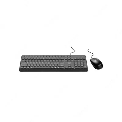  Проводной набор клавиатуры и мыши 2Е MK405 USB Black Low Profile Только в розницу