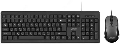 Проводной набор клавиатуры и мыши 2E MK401 USB Black