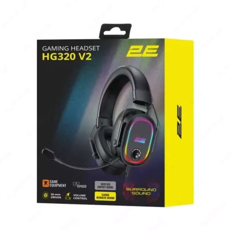  TMarket - O’yin garniturasi 2E GAMING HG320 V2  7.1  USB-A  RGB  2m  qora