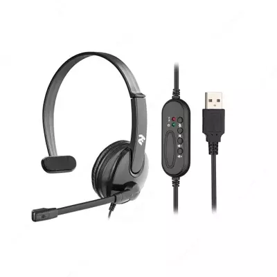 Гарнитура ПК моно On-ear 2E CH12 USB  omni-mic  2м  черный