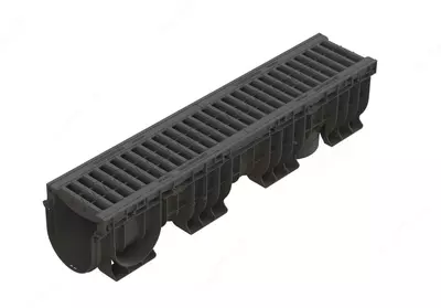  Лоток водоотводный PolyMax Drive ЛВ-20.26.20-ПП пластиковый с решеткой чугунной (комплект) - TEXNO DAT LATOKLAR