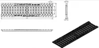  Решетка водоприемная Basic РВ-10.14.50- щелевая чугунная ВЧ протектор кл. С 203032 TEXNO DAT LATOKLAR
