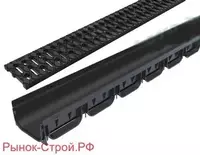 Лоток водоотводный Spark ЛВ-10.14.07-ПП пластик. с реш. пластик. кл. А (компл.) 08818 standartpark