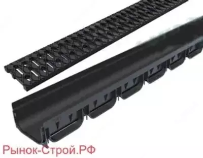  Лоток водоотводный Spark ЛВ-10.14.07-ПП пластик. с реш. пластик. кл. А (компл.) 08818 standartpark TEXNO DAT LATOKLAR