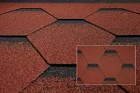 Гипкая черепица Битумная черепица KATEPAL KATRILLI Осенне - красный андулин